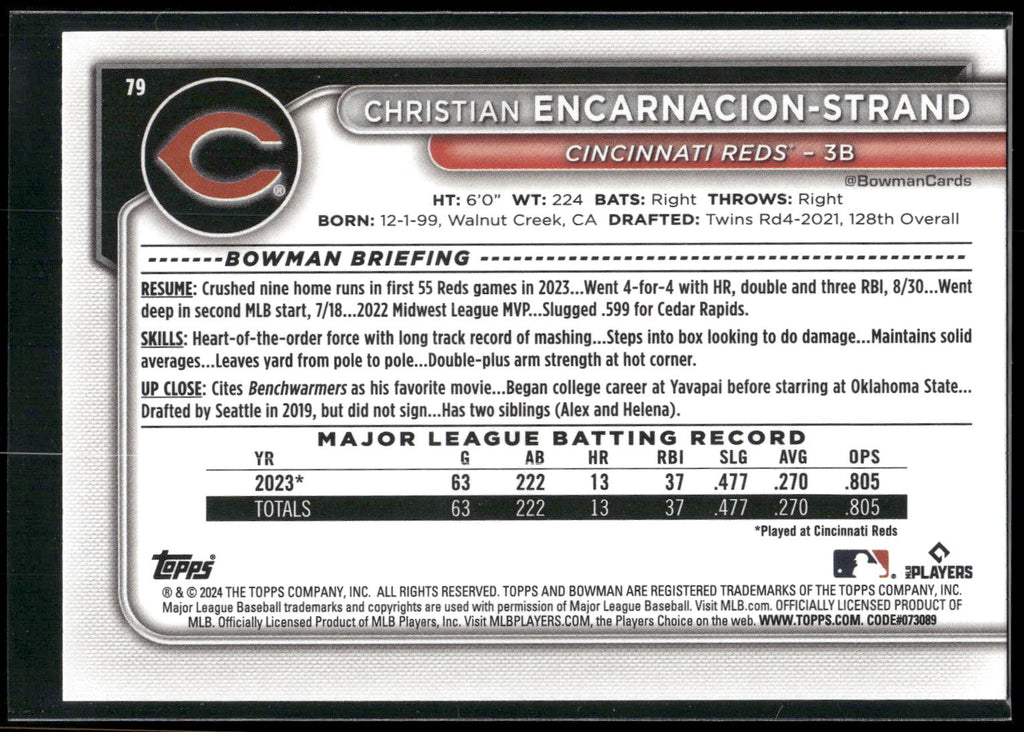 2024 Bowman #79 Christian Encarnacion-Strand
