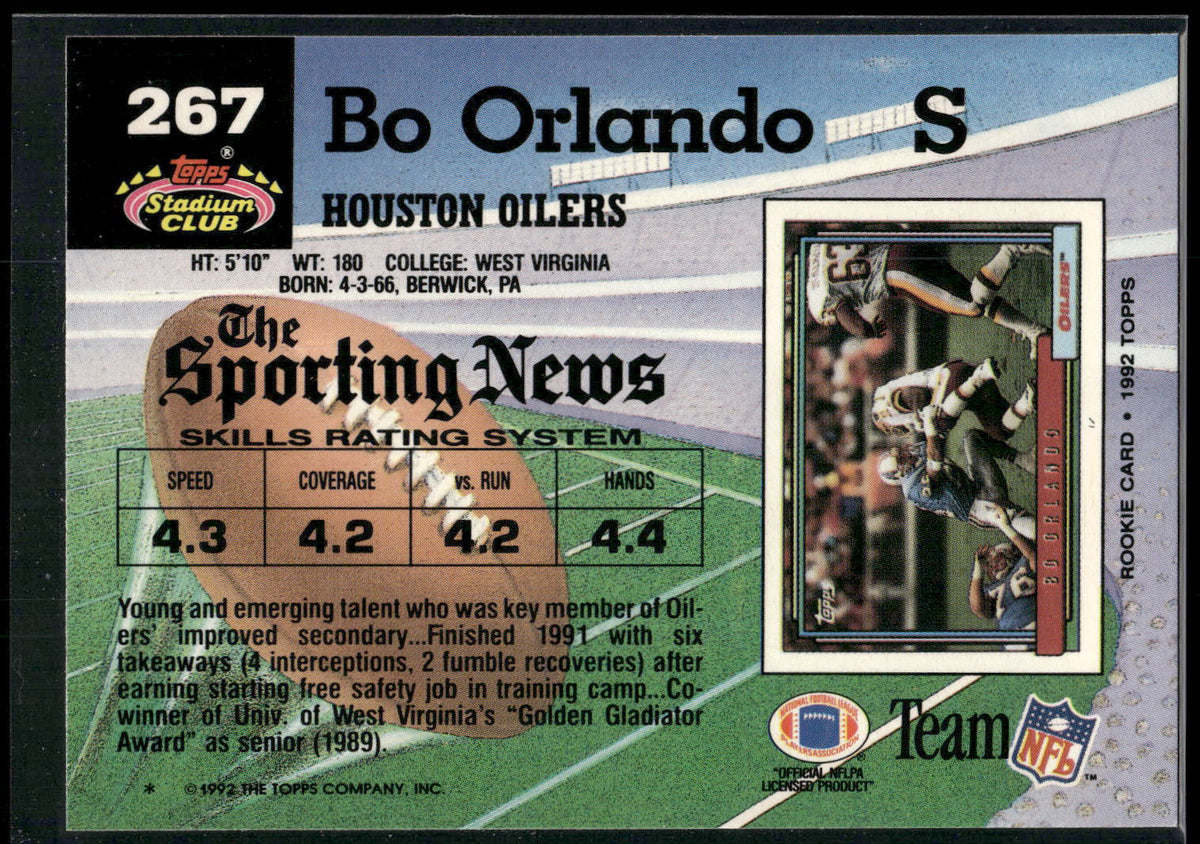 1992 Stadium Club #267 Bo Orlando