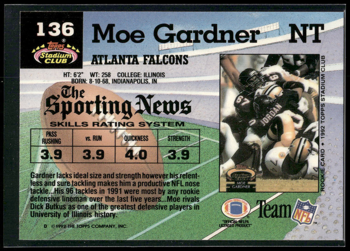 1992 Stadium Club #136 Moe Gardner