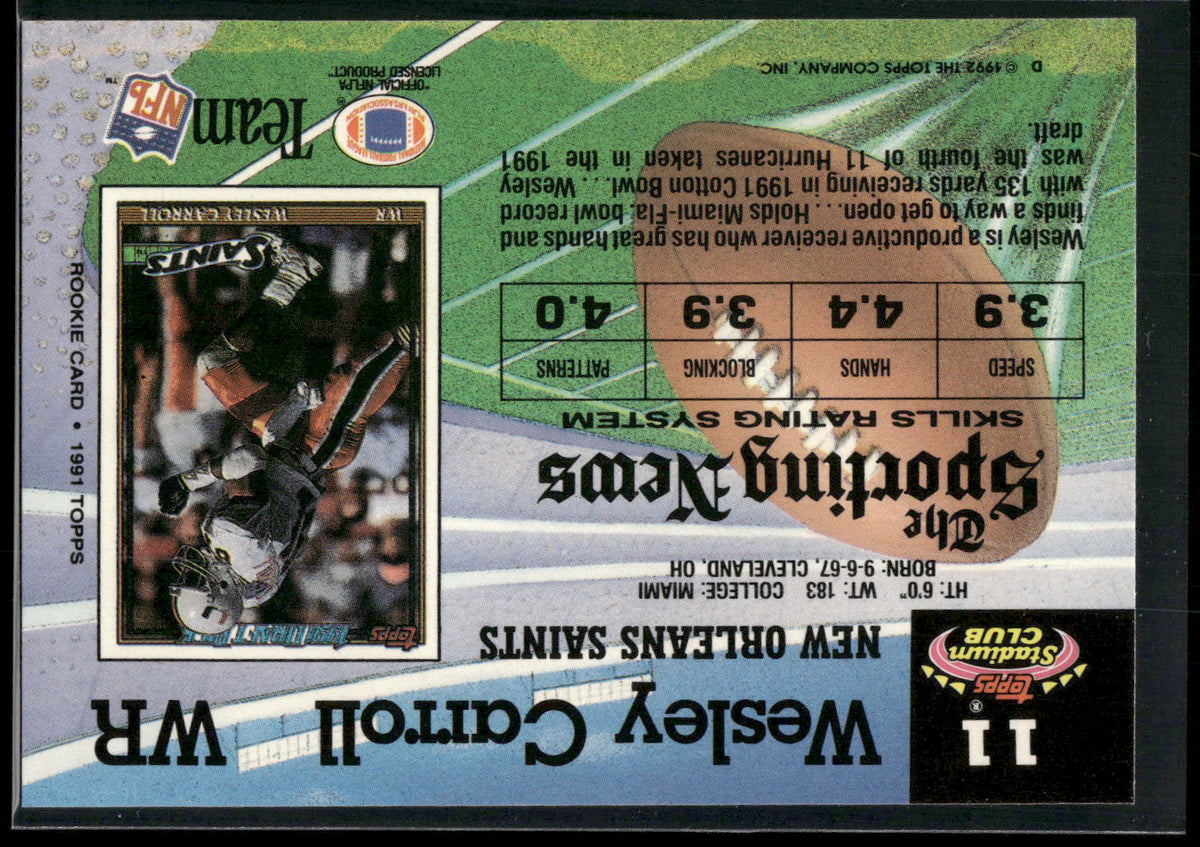 1992 Stadium Club #11 Wesley Carroll