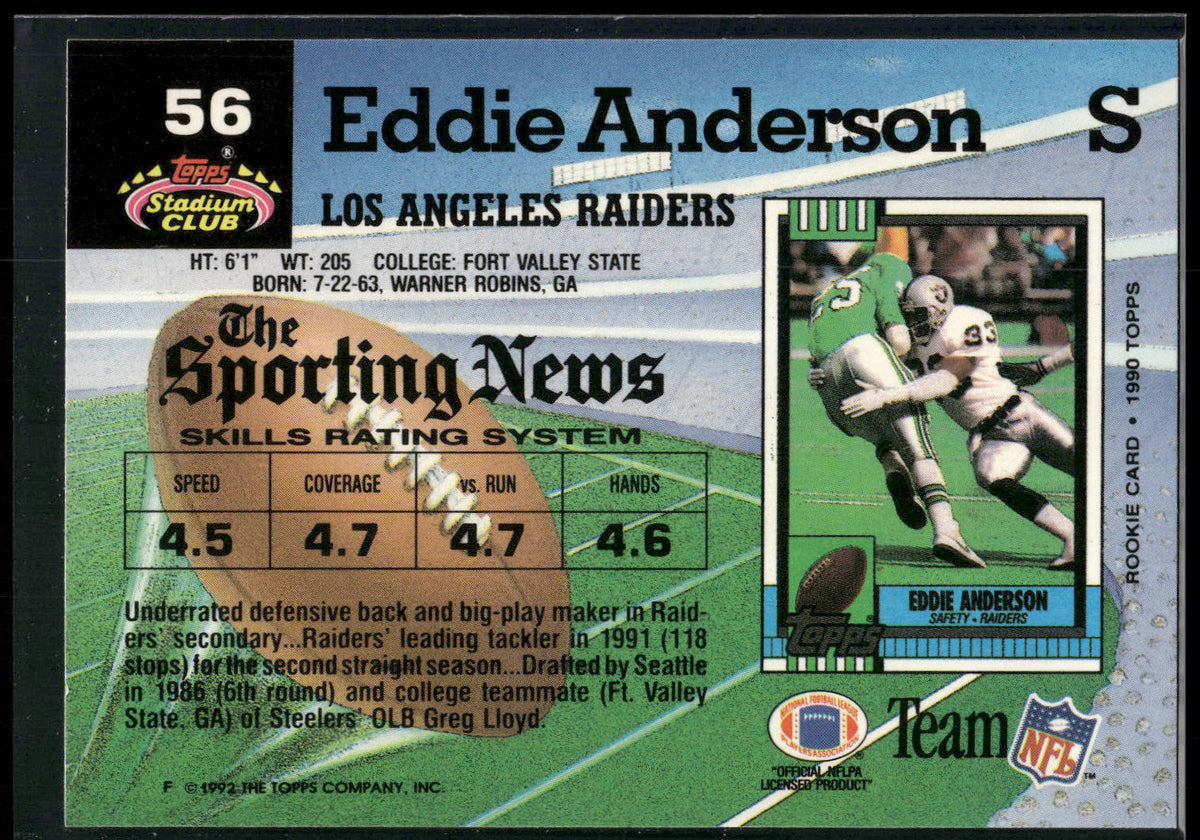 1992 Stadium Club #56 Eddie Anderson
