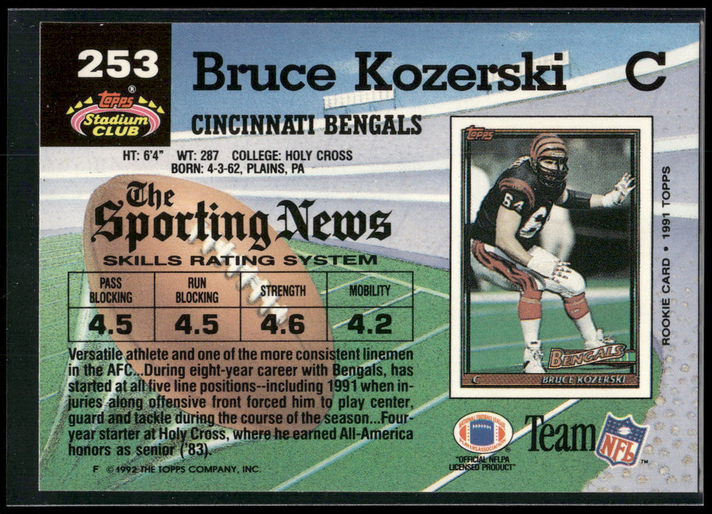 1992 Stadium Club #253 Bruce Kozerski