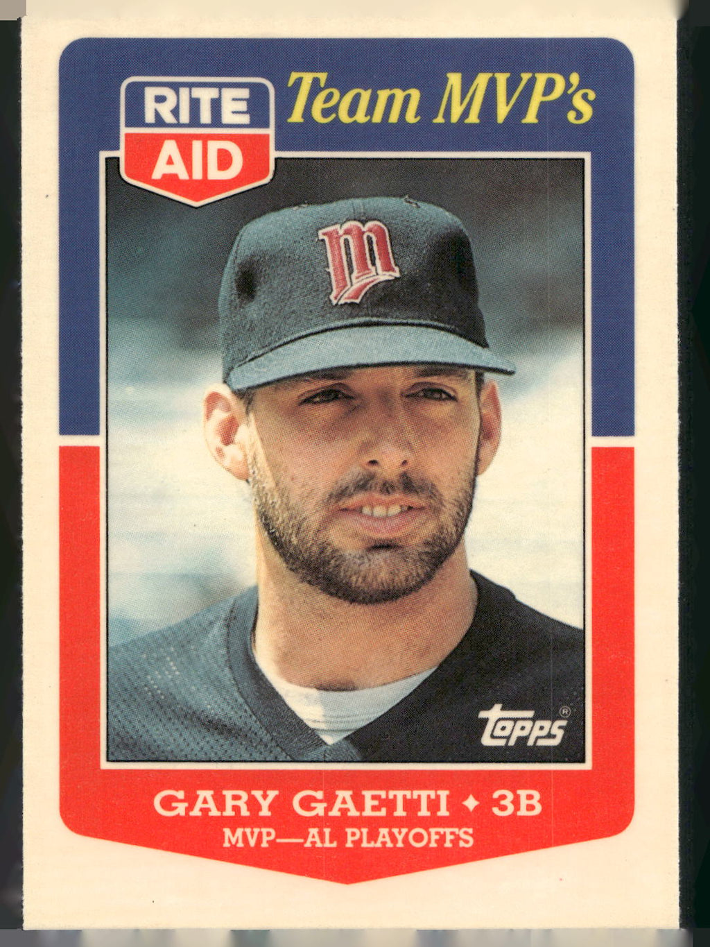 1988 Topps Rite-Aid Team MVP's #31 Gary Gaetti