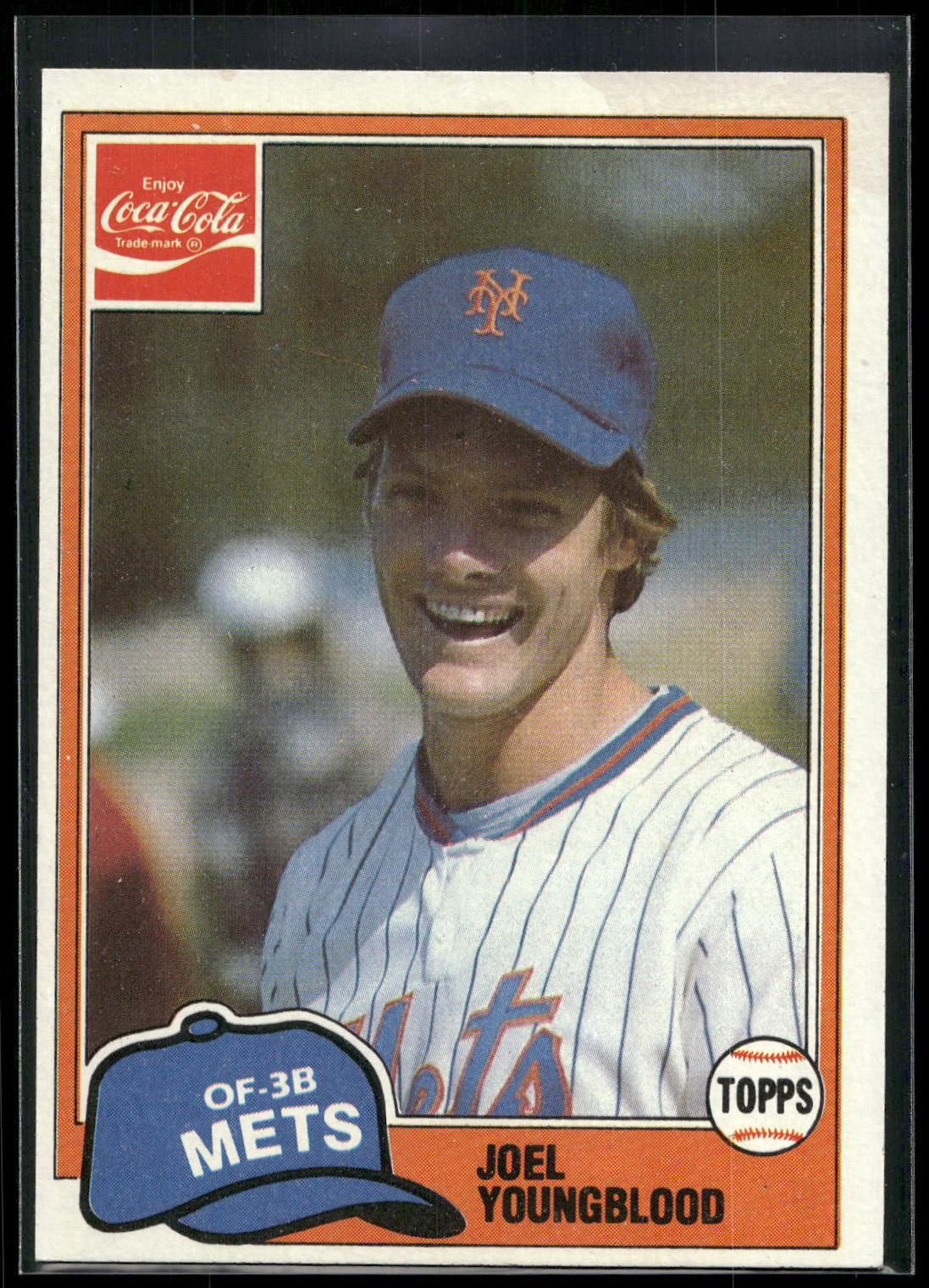 1981 Topps Coca-Cola New York Mets #11 Joel Youngblood