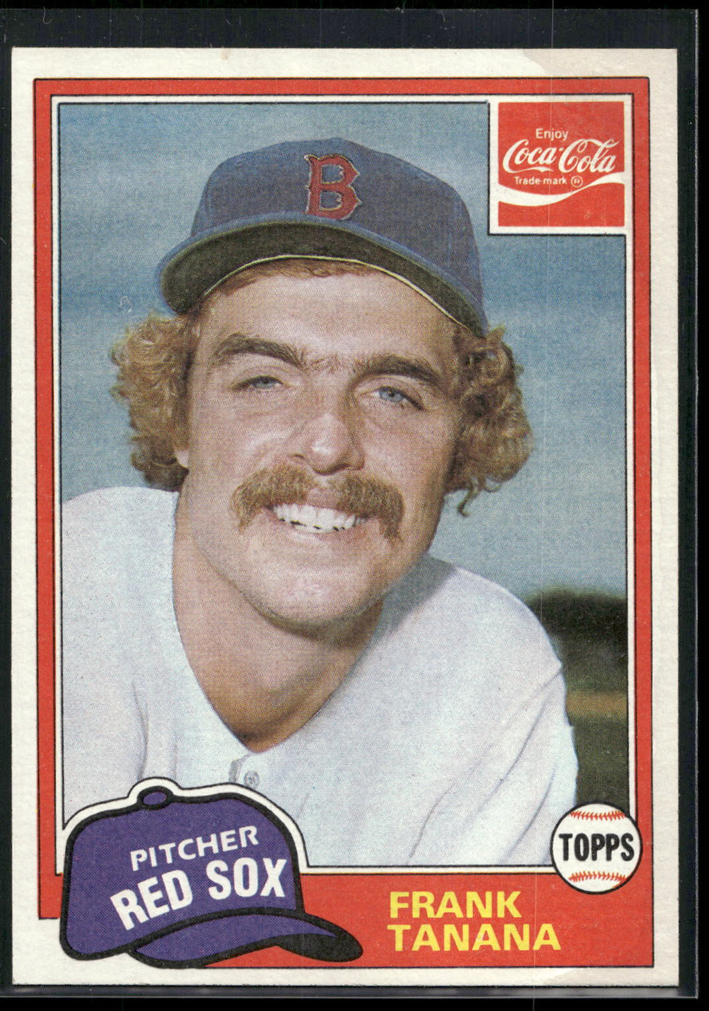 1981 Topps Coca-Cola Boston Red Sox #7 Frank Tanana
