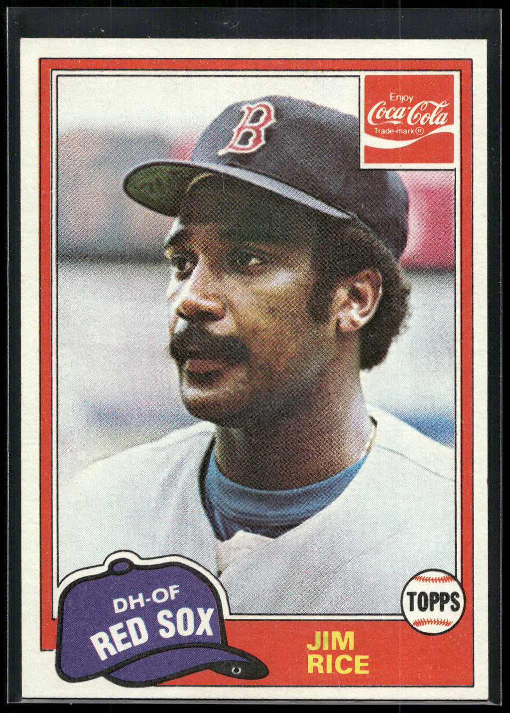 1981 Topps Coca-Cola Boston Red Sox Promo #2 Jim Rice