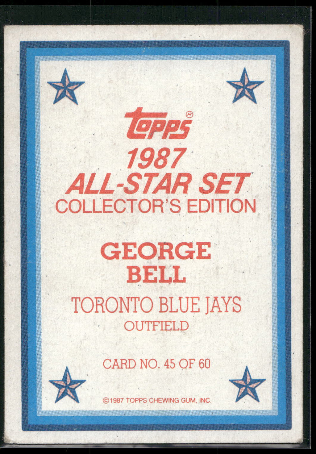 1987 Topps #45 George Bell