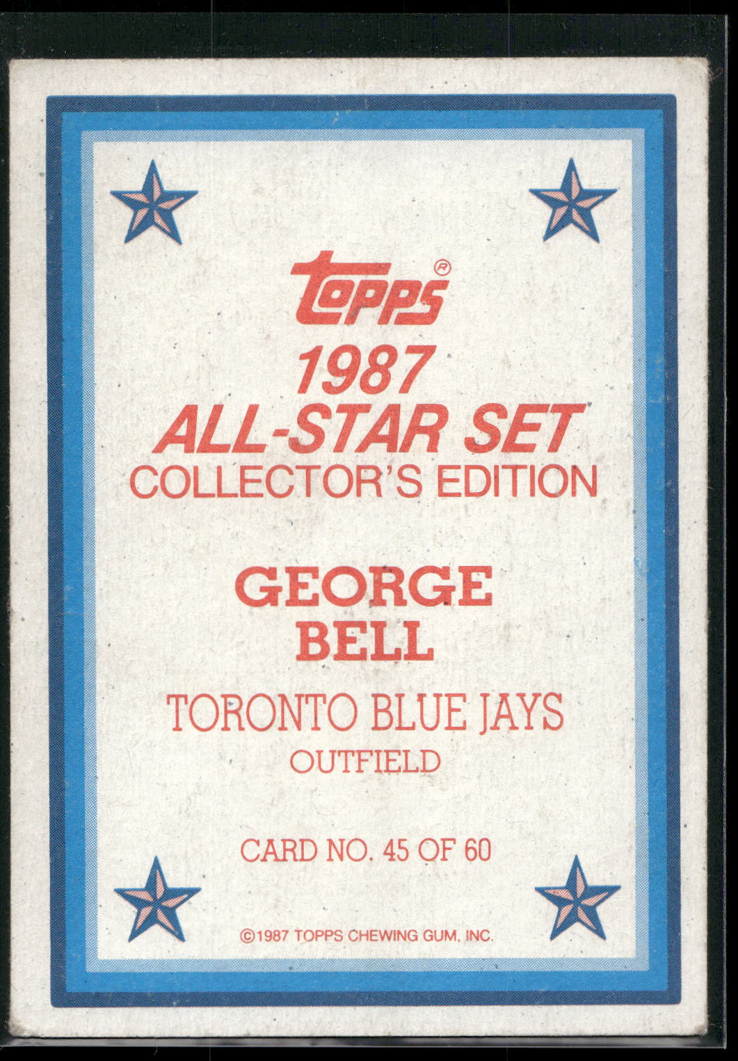 1987 Topps #45 George Bell