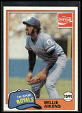 1981 Topps Coca-Cola Kansas City Royals #1 Willie Aikens