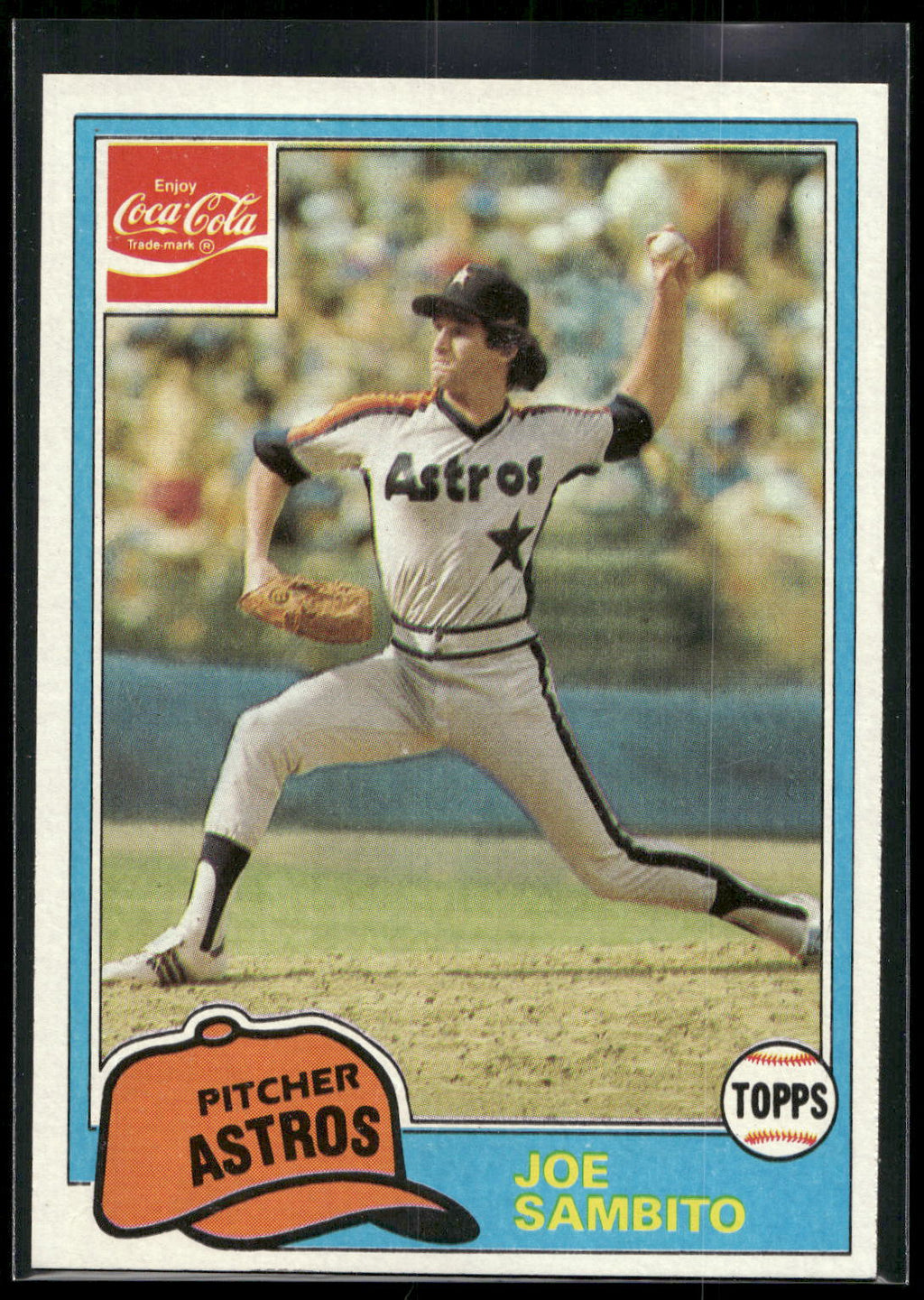 1981 Topps Coca-Cola Houston Astros #10 Joe Sambito