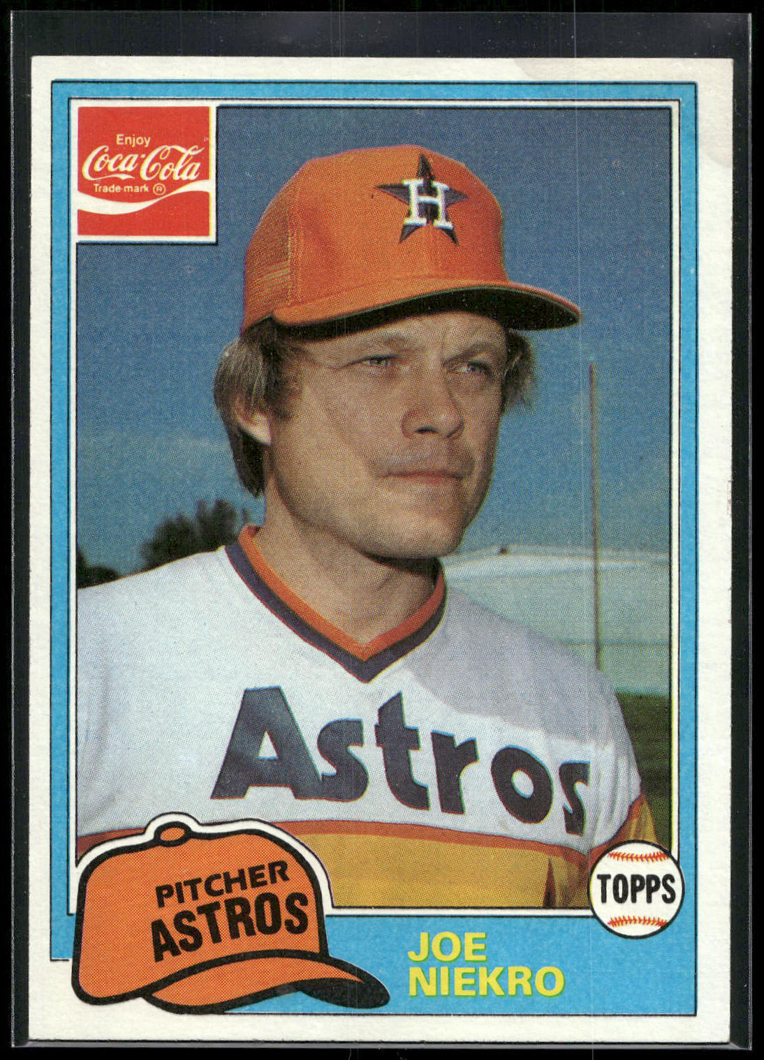 1981 Topps Coca-Cola Houston Astros #6 Joe Niekro