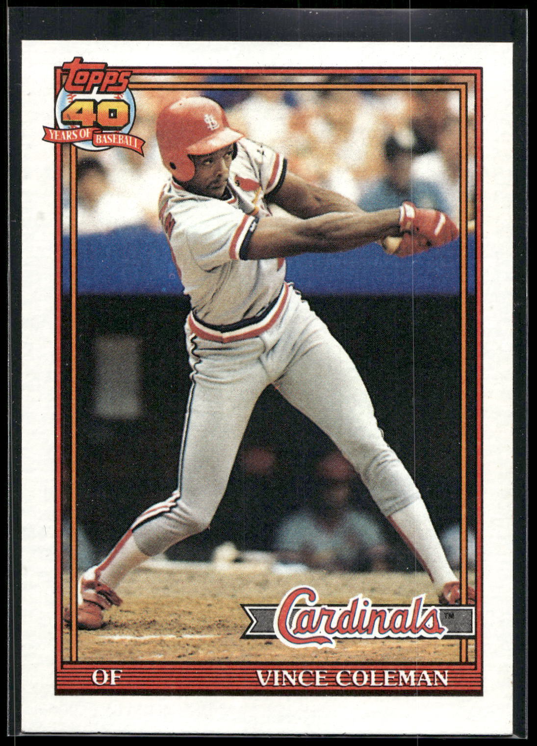 1991 Topps #160 Vince Coleman