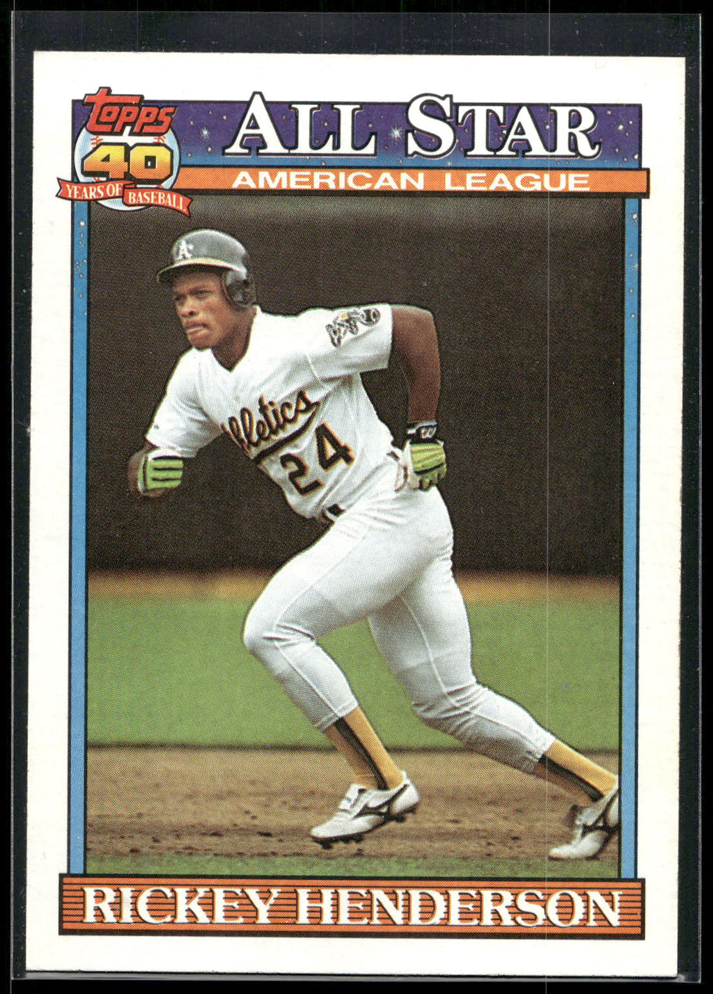 1991 Topps #391 Rickey Henderson