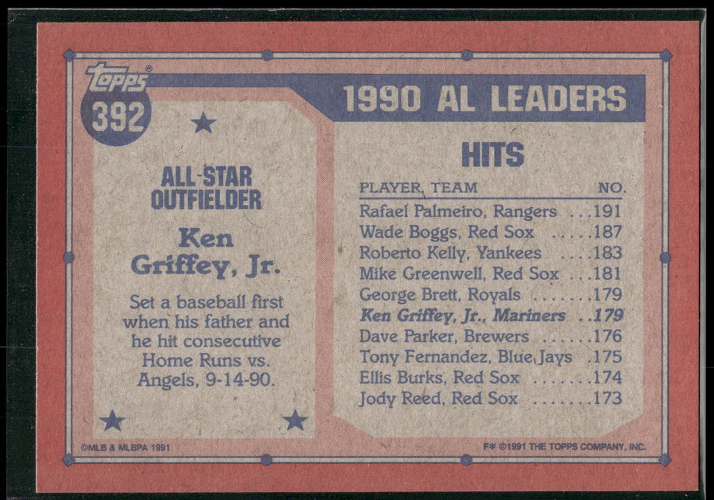 1991 Topps #392 Ken Griffey, Jr.