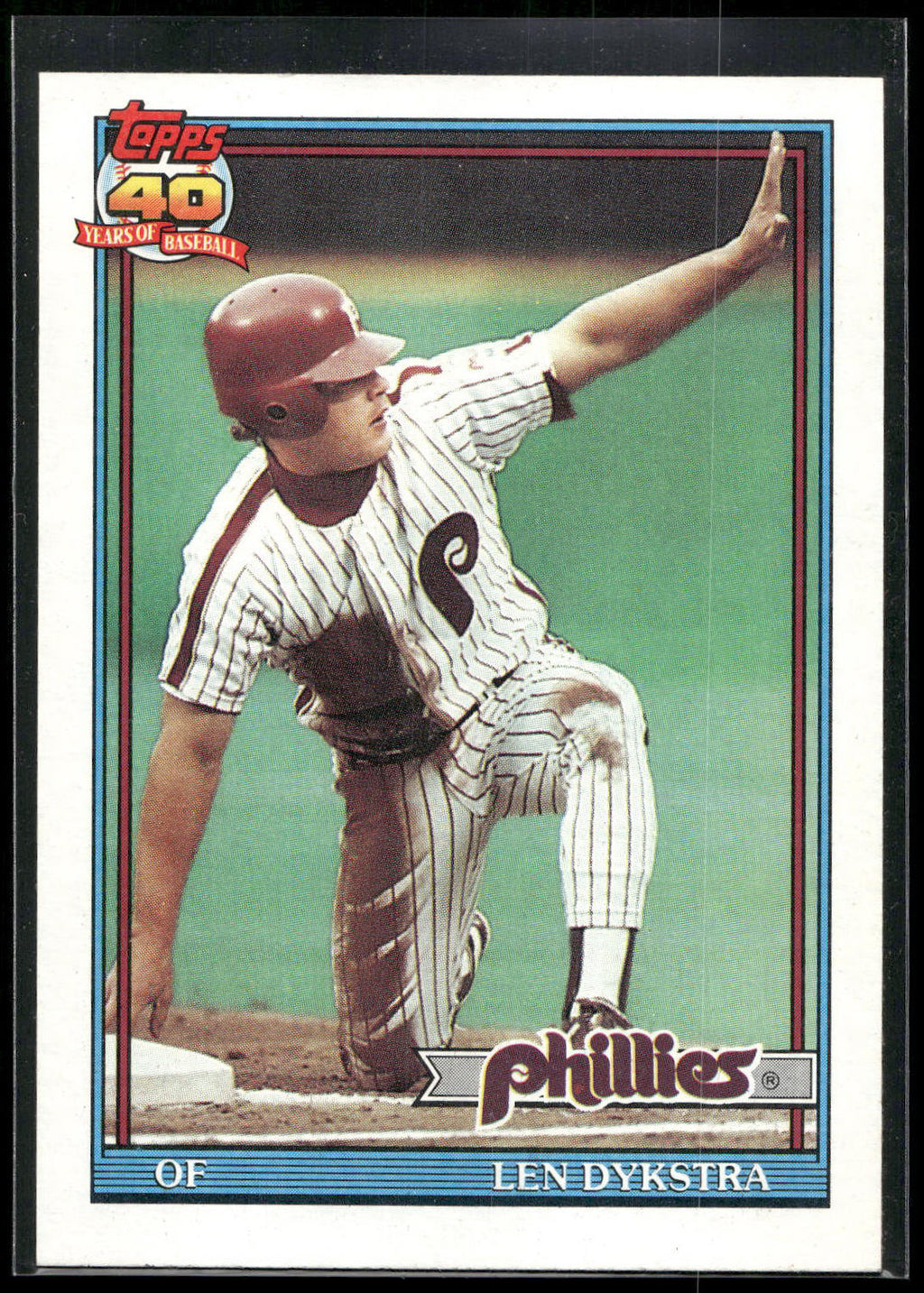 1991 Topps #345b Len Dykstra