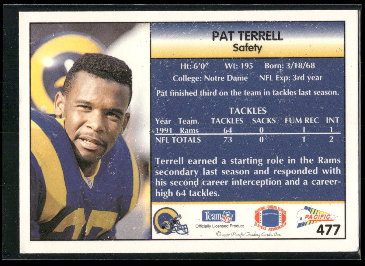 1992 Pacific #477 Pat Terrell