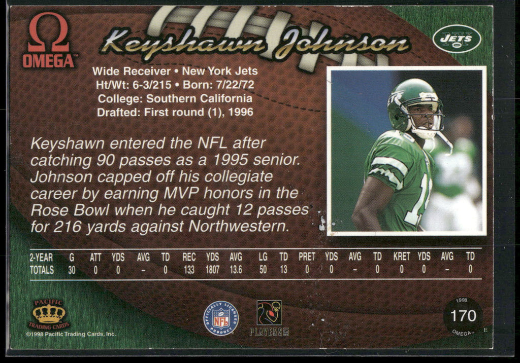 1998 Pacific Omega #170 Keyshawn Johnson