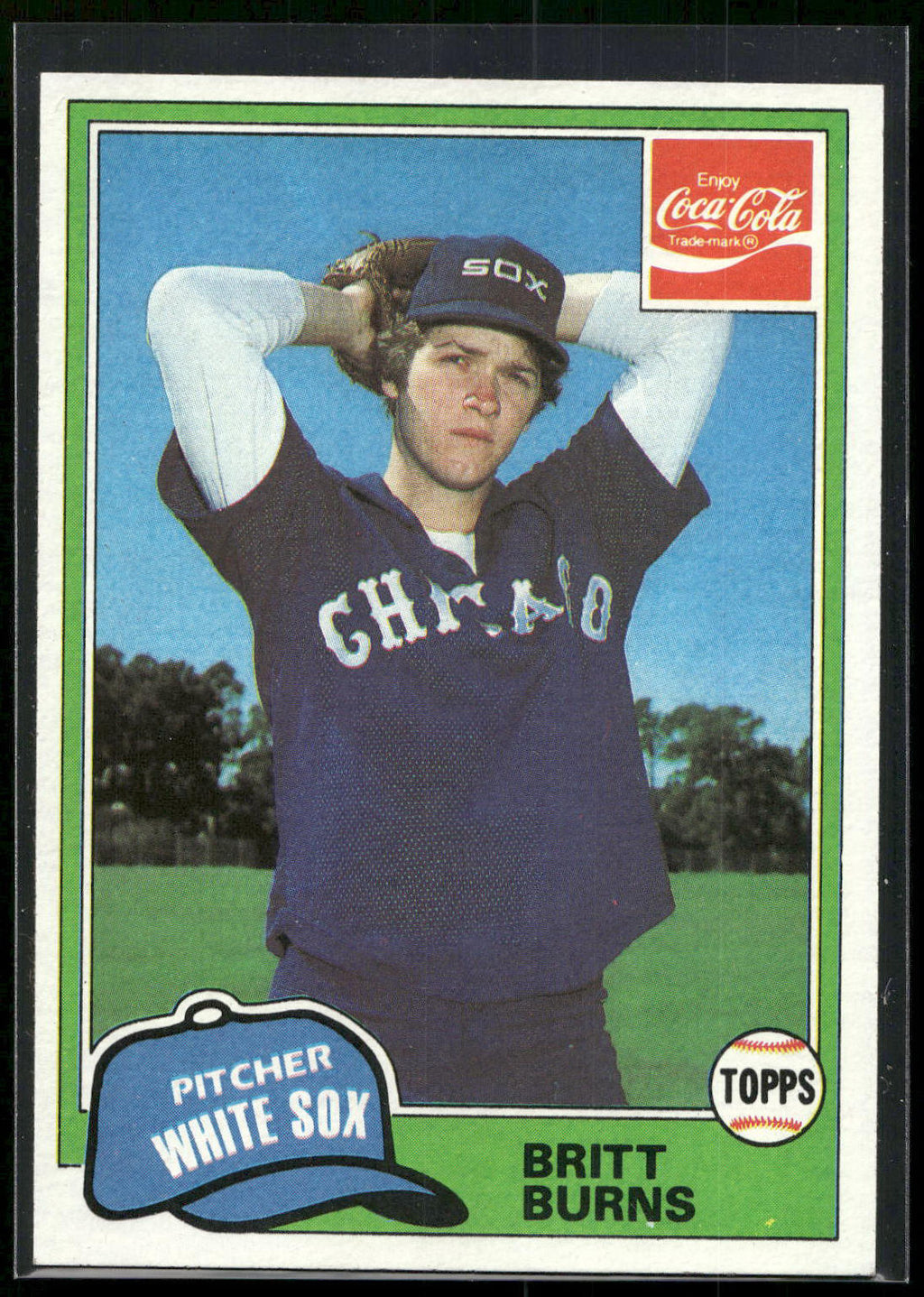 1981 Topps Coca-Cola Chicago White Sox #1 Britt Burns