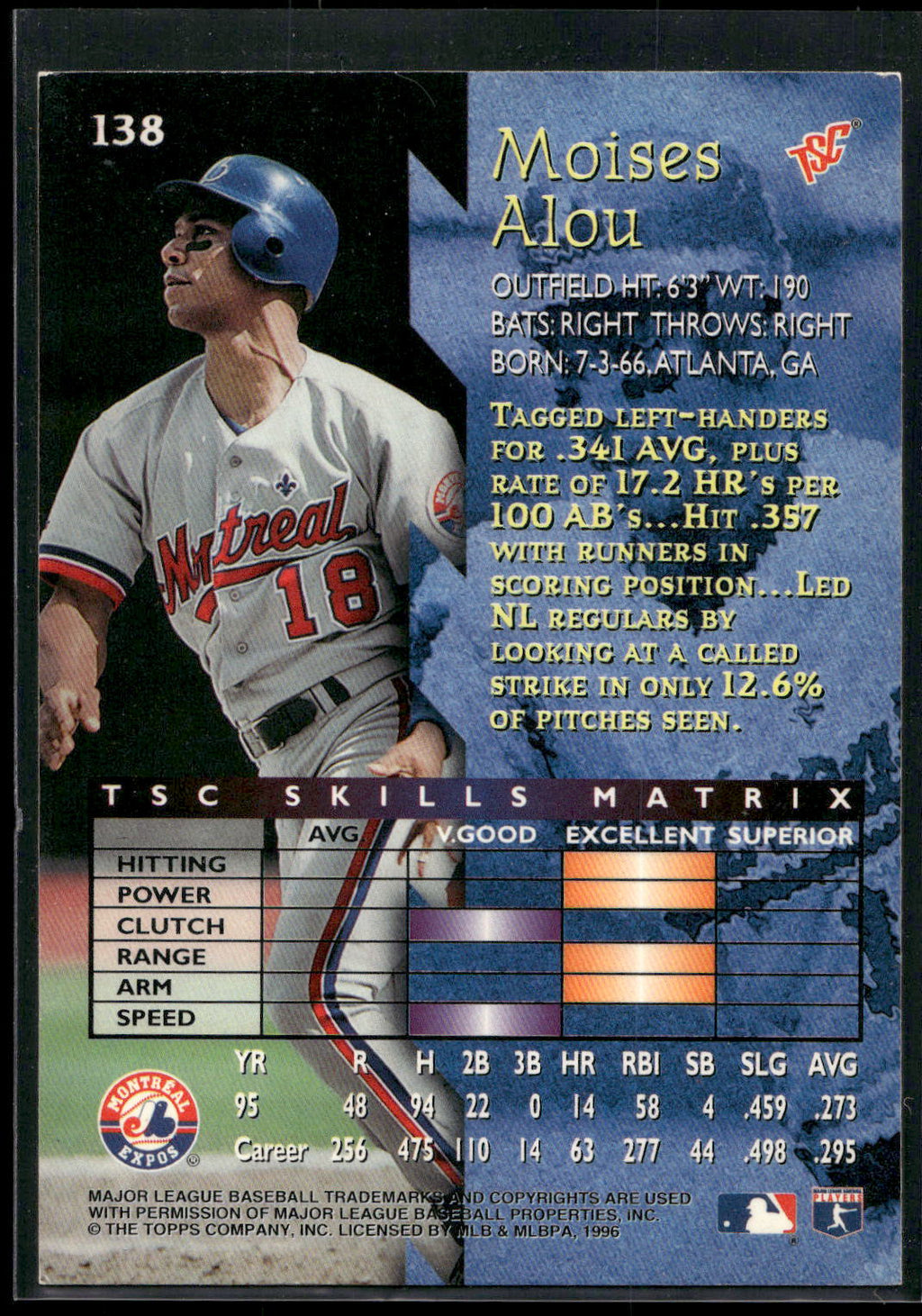 1996 Stadium Club #138 Moises Alou