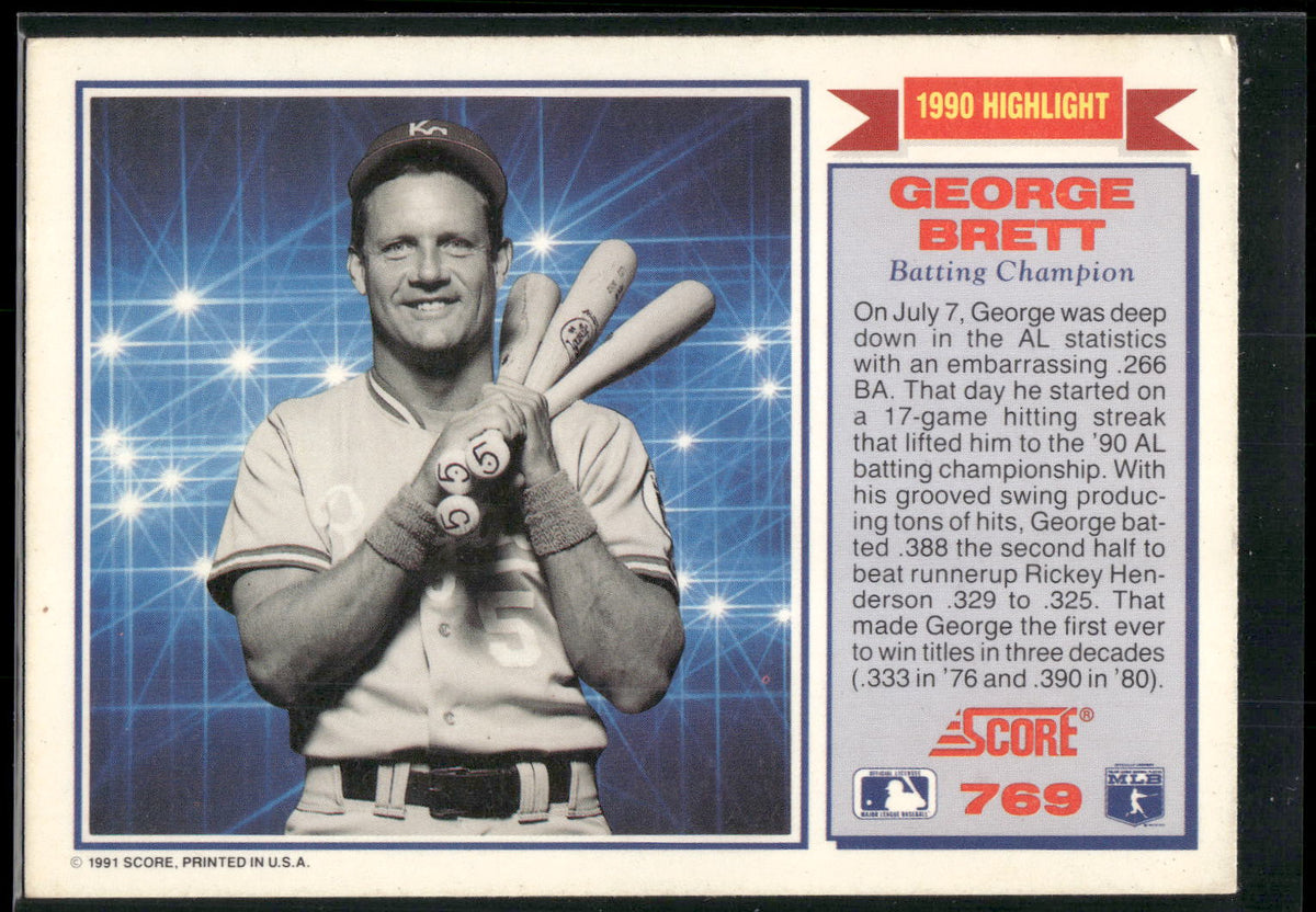 1991 Score #769 George Brett