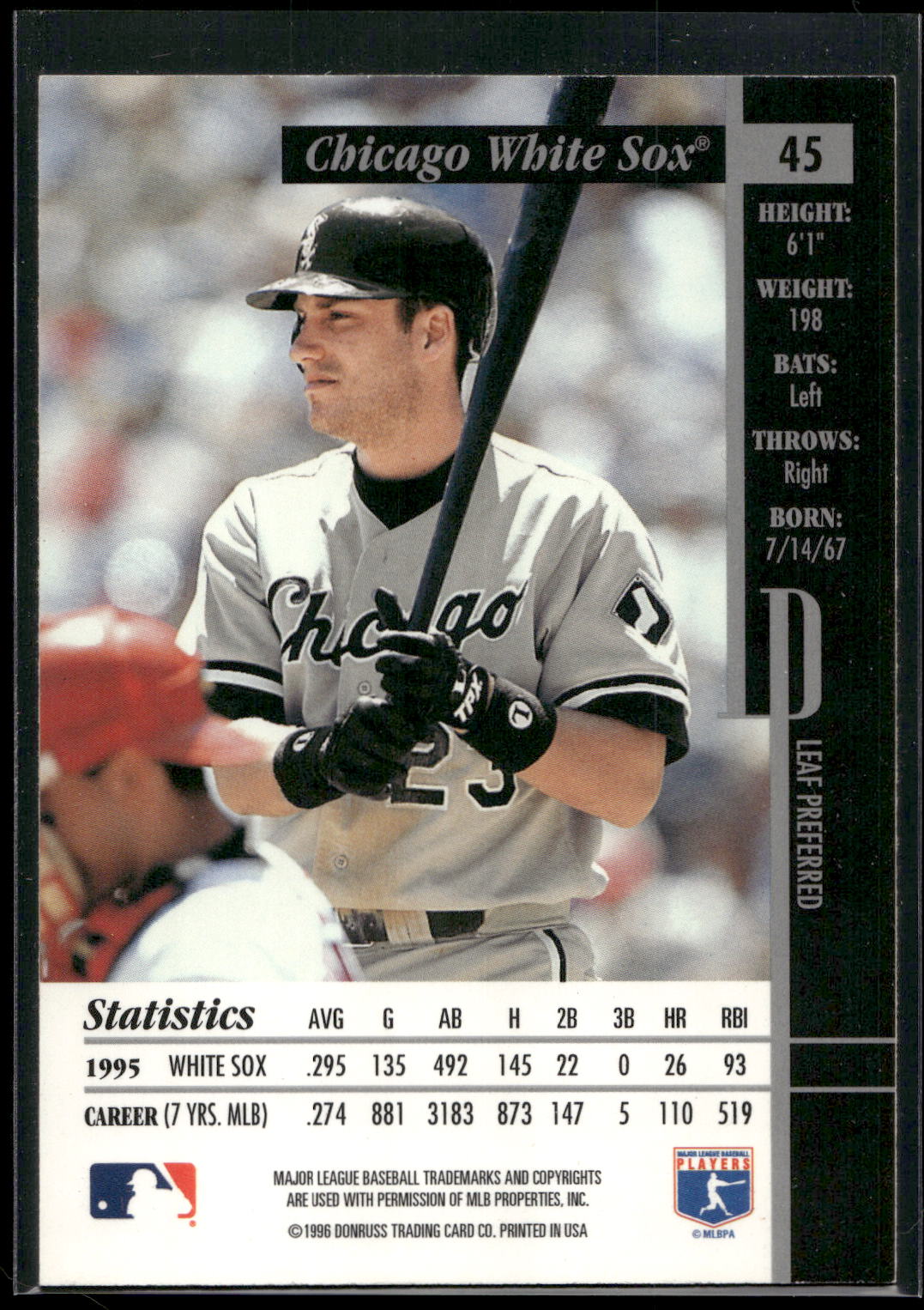 1996 Leaf Preferred #45 Robin Ventura