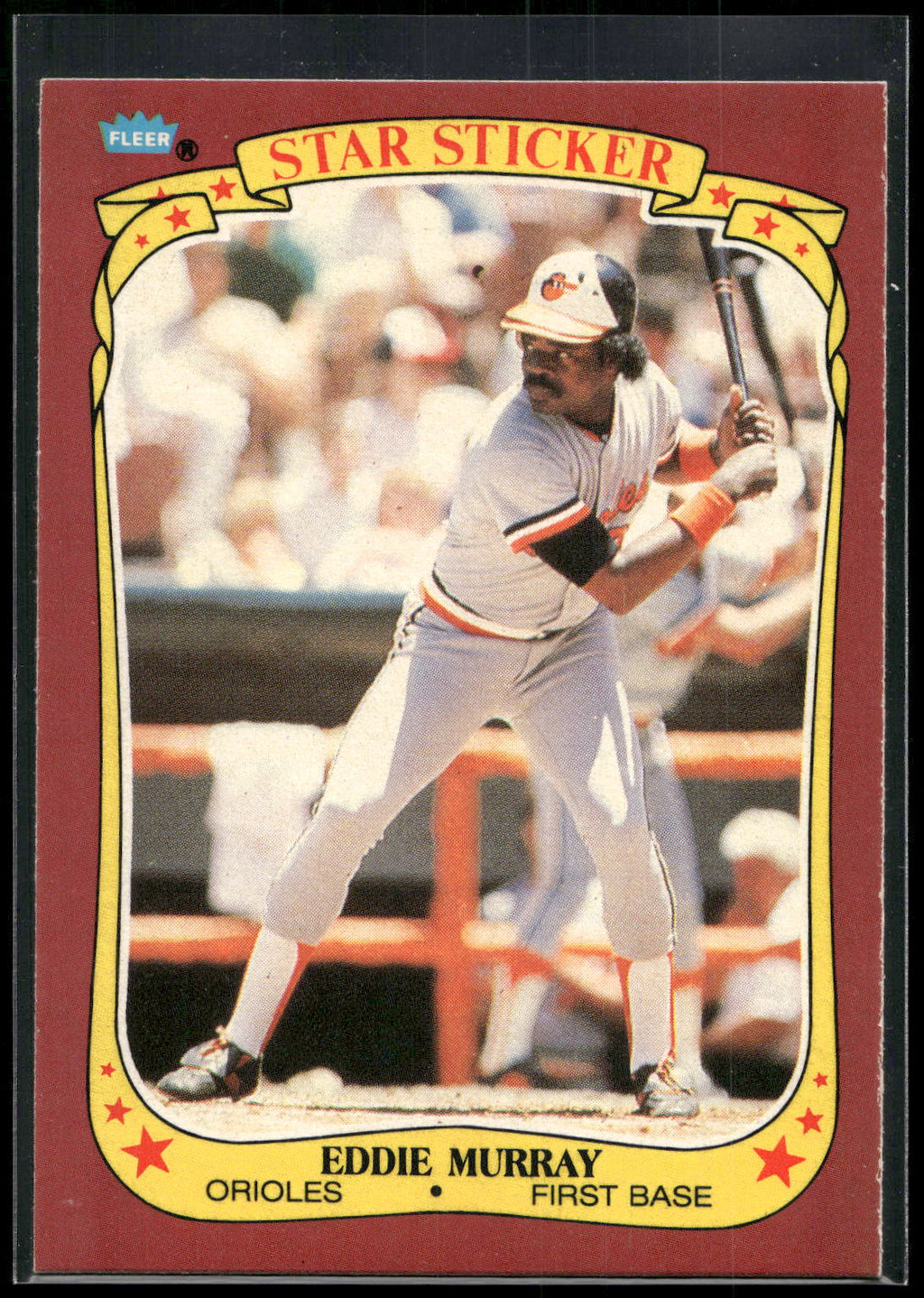 1986 Fleer Star Stickers #81 Eddie Murray