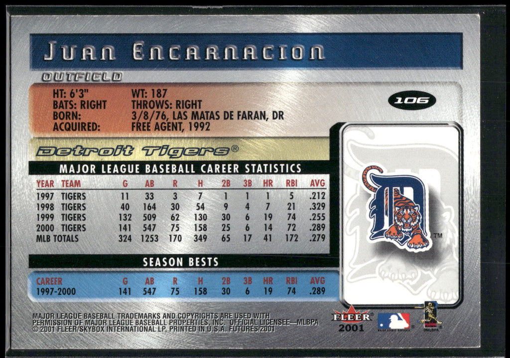2001 Fleer Futures #106 Juan Encarnacion