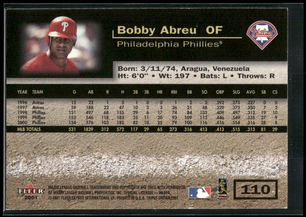 2001 Fleer Triple Crown #110 Bobby Abreu