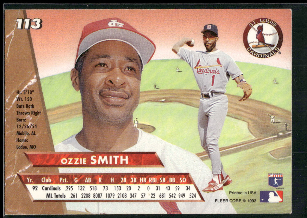 1993 Ultra #113 Ozzie Smith