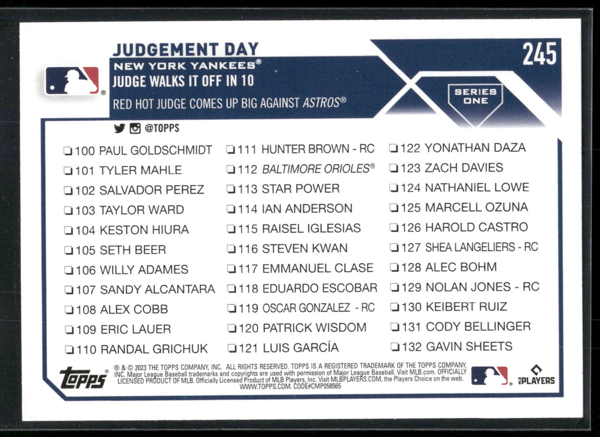 2023 Topps #245 Judgement Day