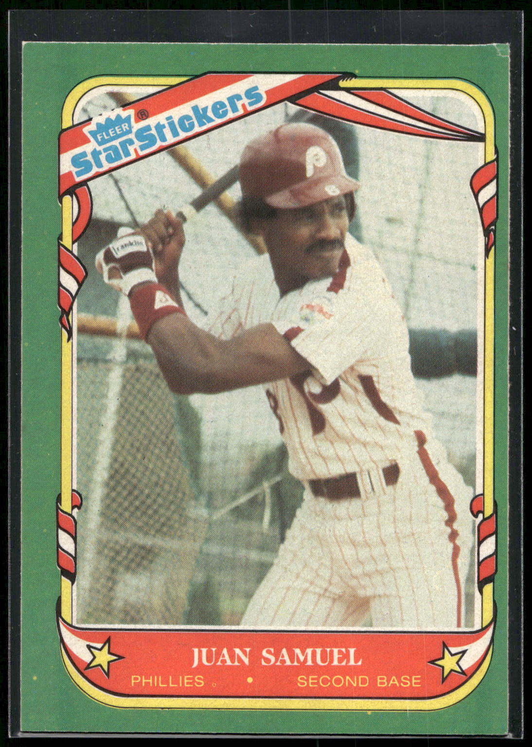 1987 Fleer Star Stickers #104 Juan Samuel