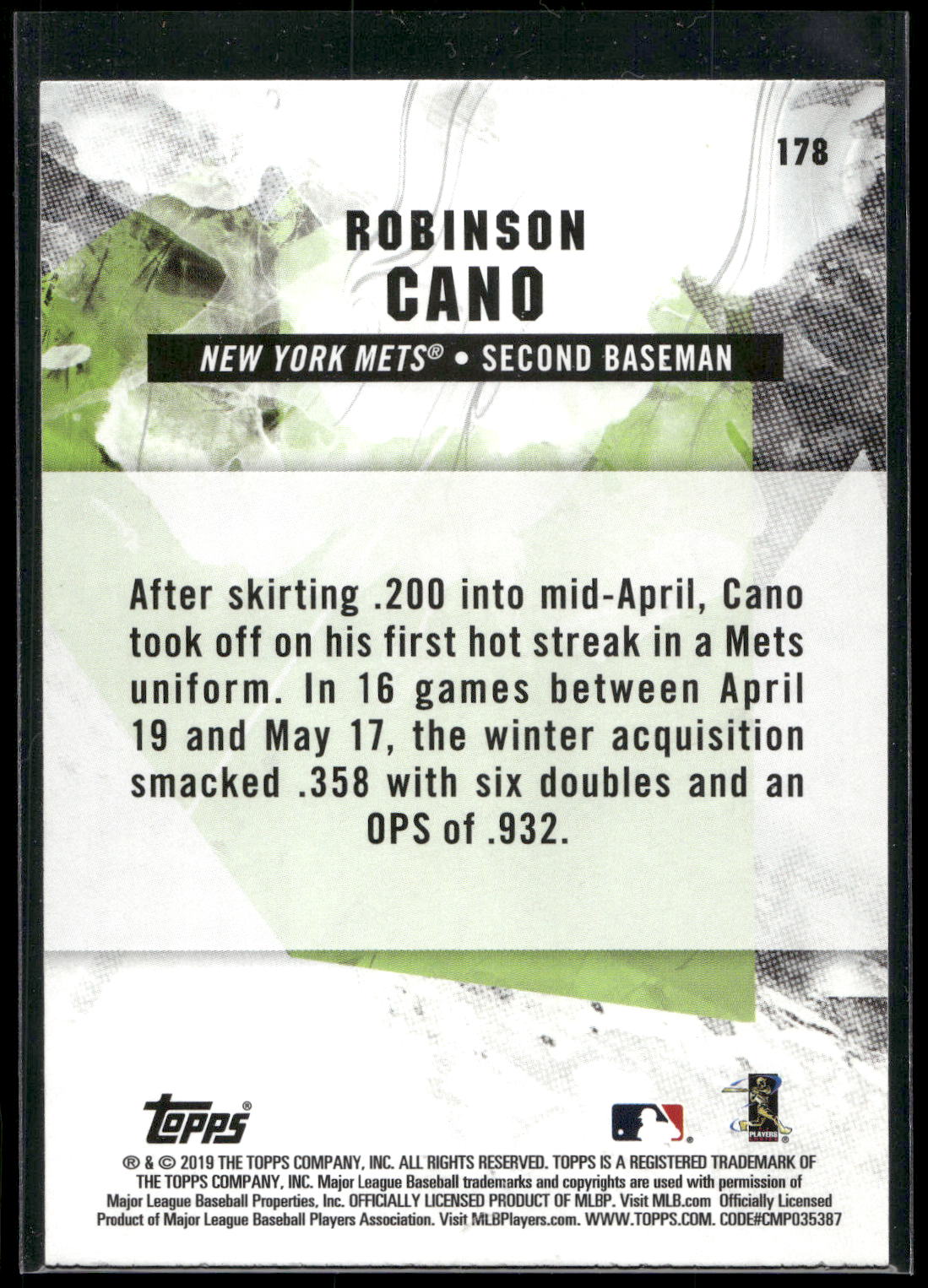 2019 Topps Fire #178 Robinson Cano