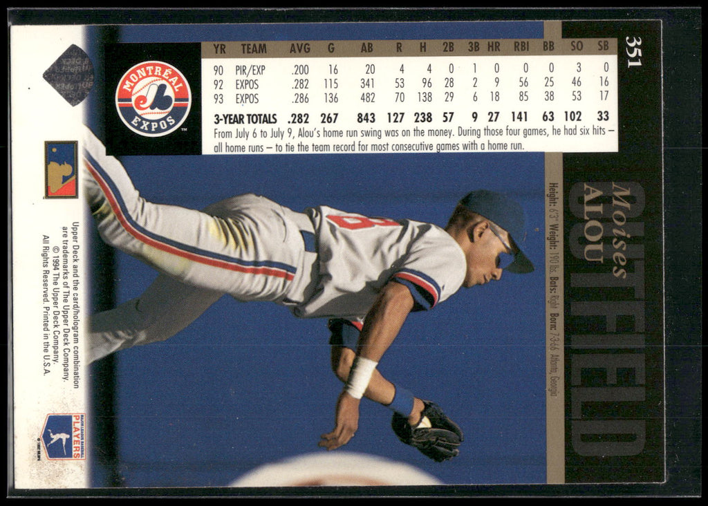 1994 Upper Deck #351 Moises Alou