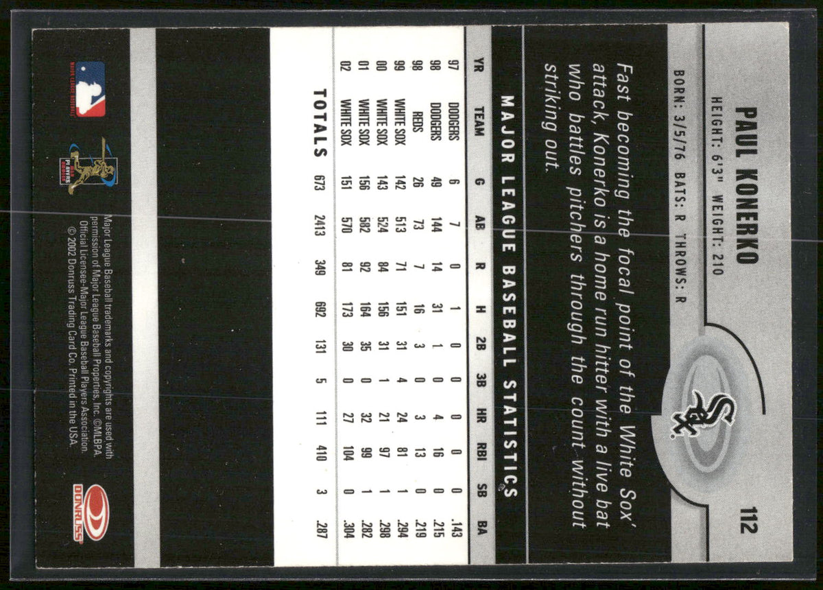 2003 Donruss #112 Paul Konerko