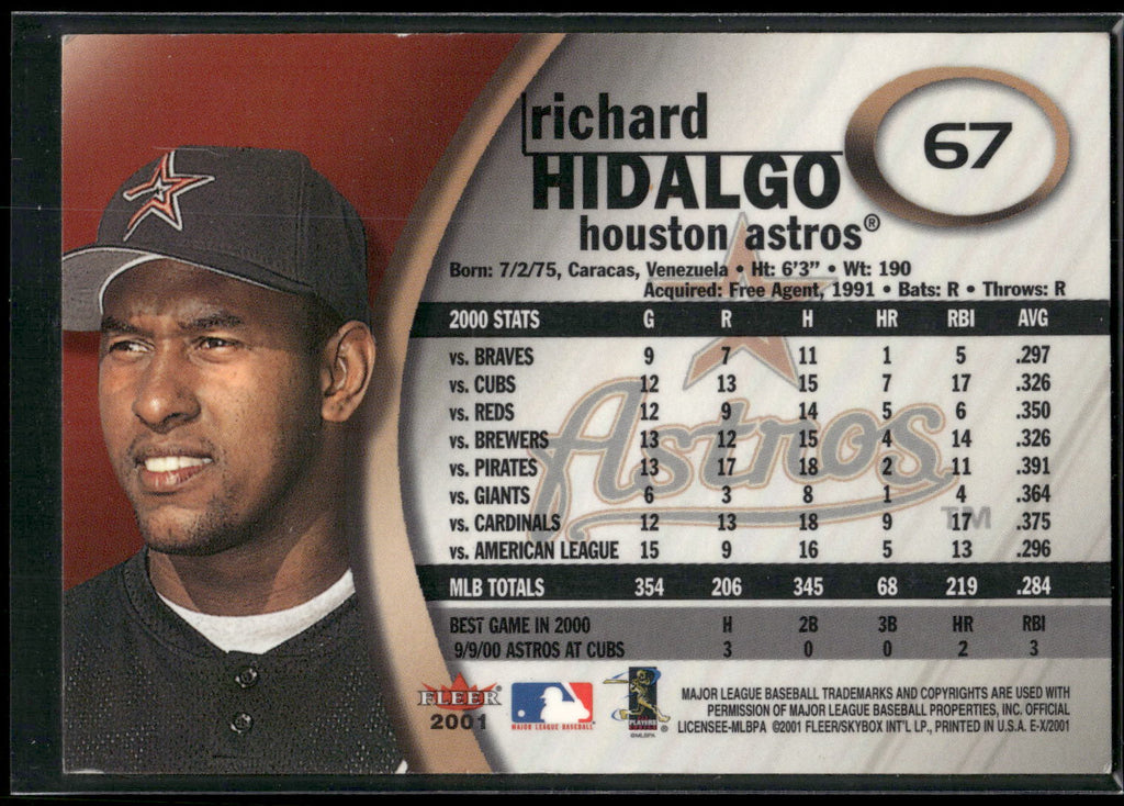2001 Fleer E-X #67 Richard Hidalgo