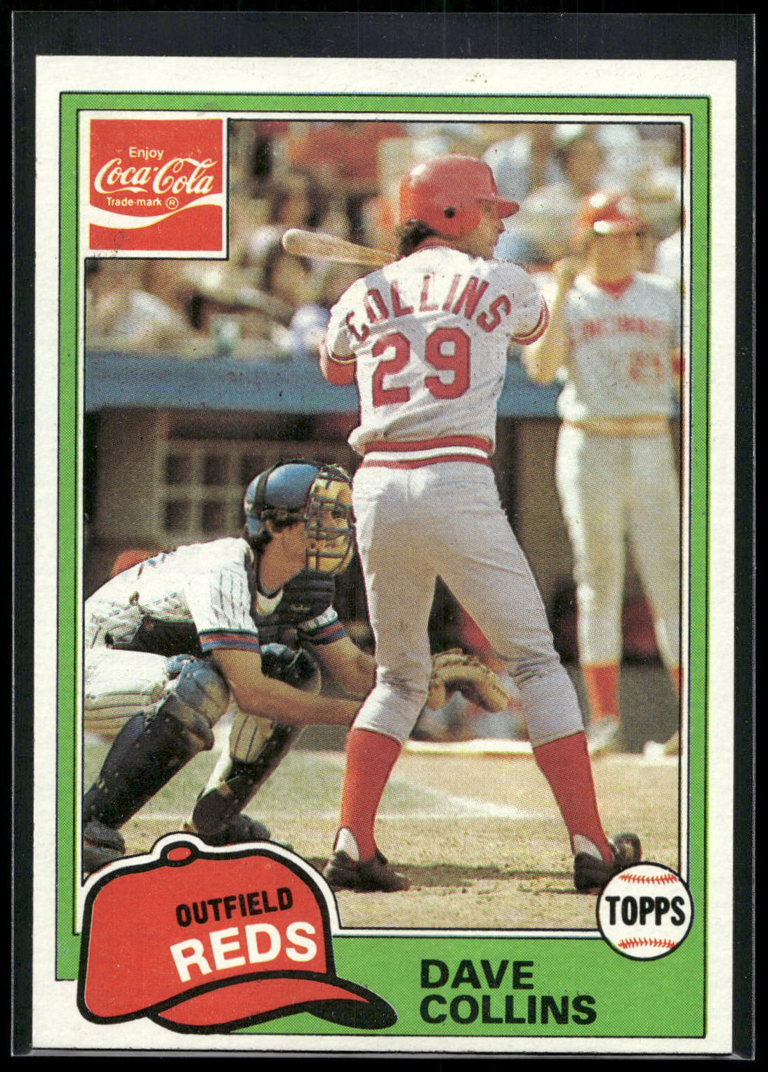 1981 Topps Coca-Cola Cincinnati Reds #2 Dave Collins