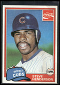 1981 Topps Coca-Cola Chicago Cubs #5 Steve Henderson