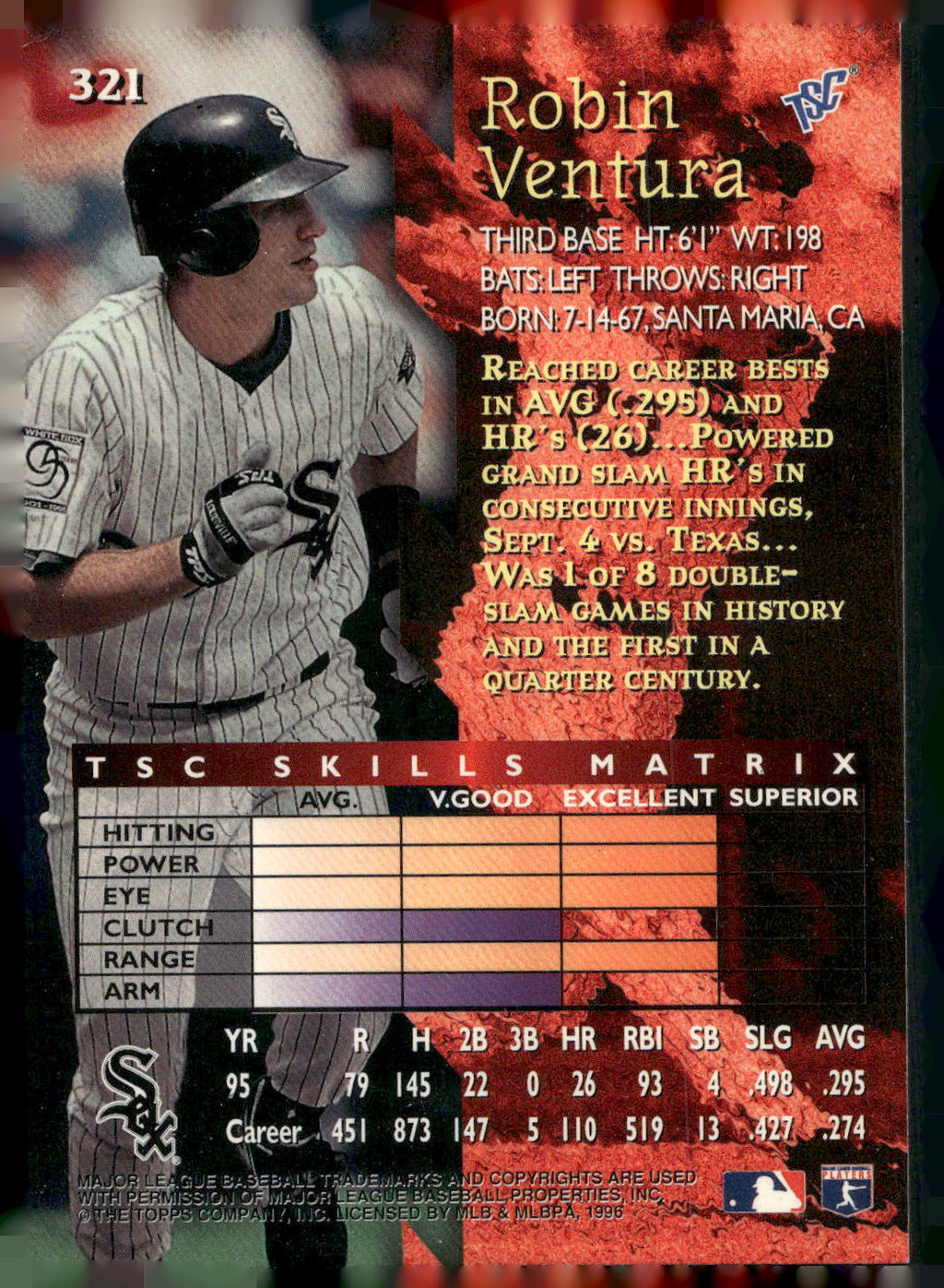 1996 Stadium Club #321 Robin Ventura