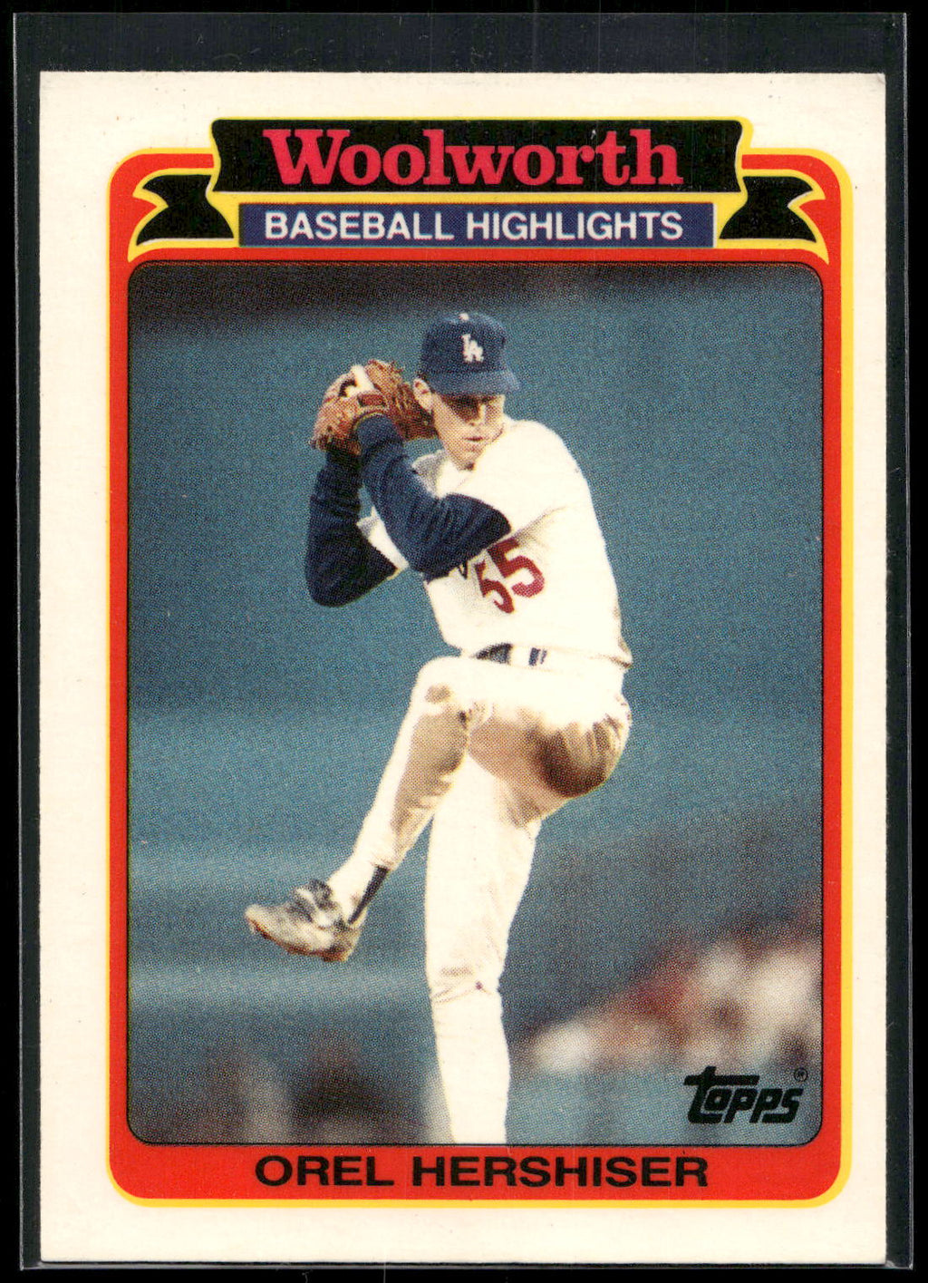 1989 Topps Woolworth Baseball Highlights #25 Orel Hershiser