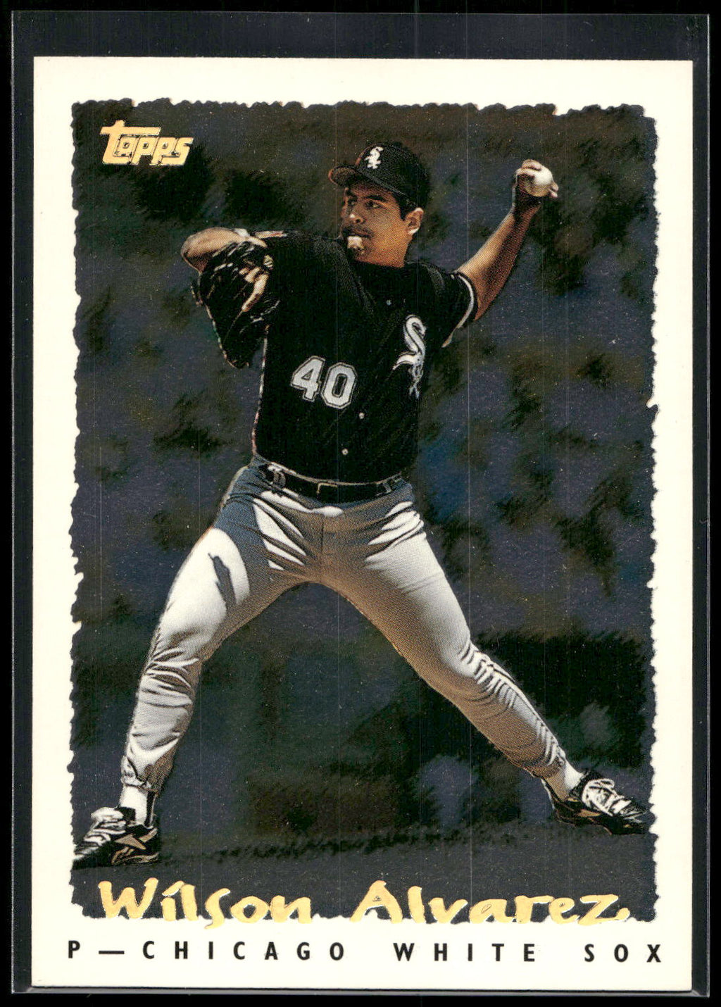 1995 Topps #106 Wilson Alvarez CyberStats (Spectralight)