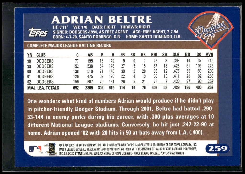 2003 Topps #259 Adrian Beltre