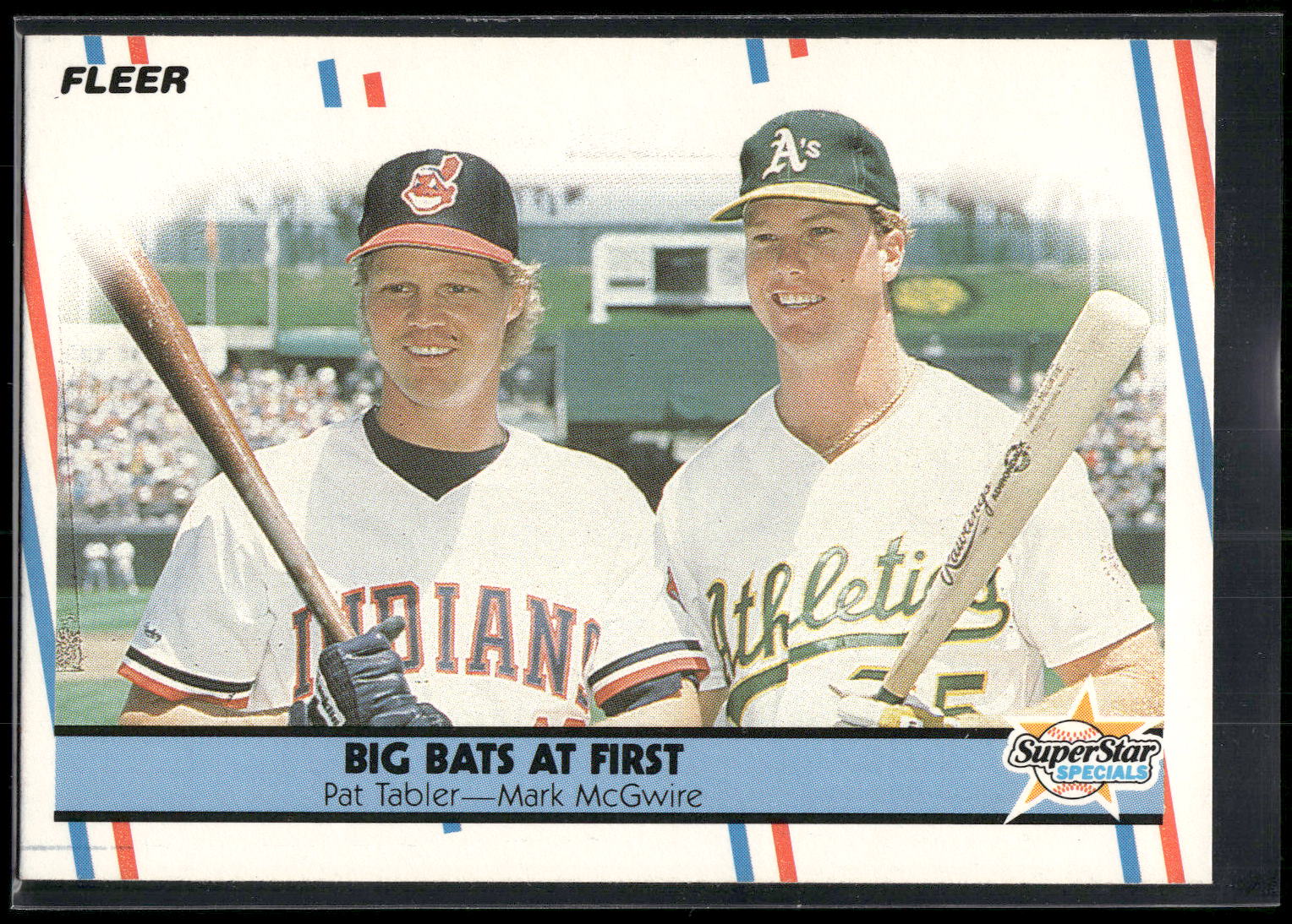 1988 Fleer #633 Big Bats at First (Pat Tabler / Mark McGwire)