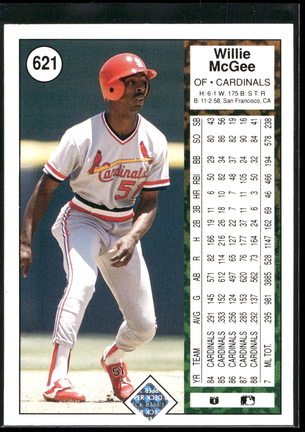 1989 Upper Deck #621 Willie McGee