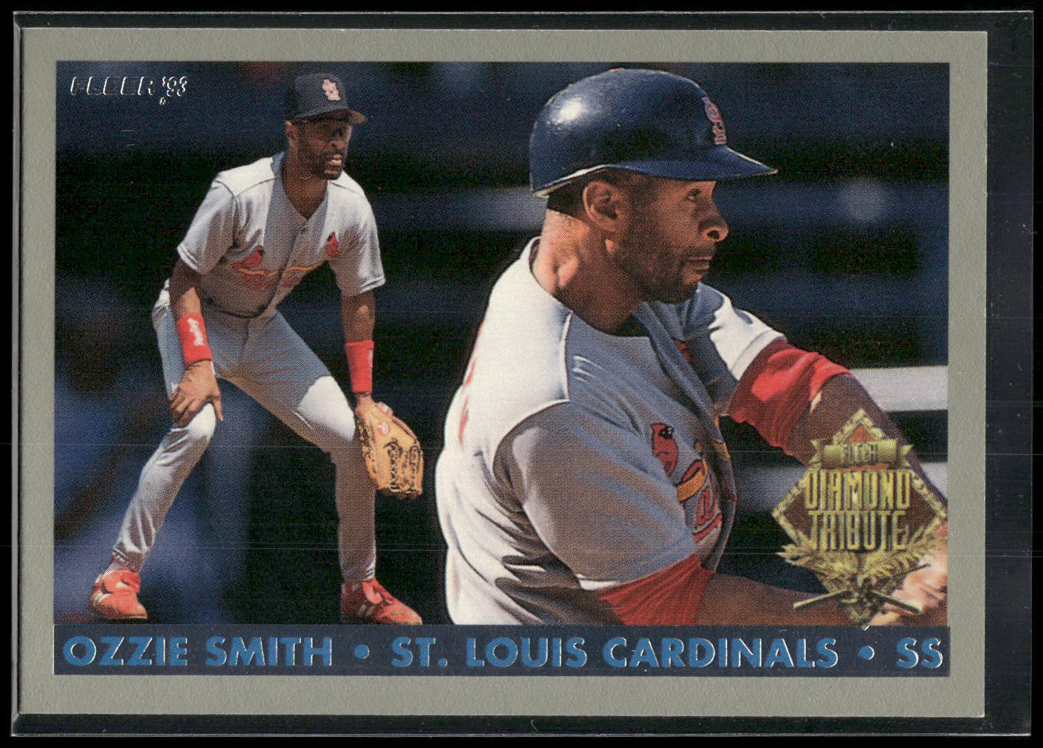 1993 Fleer Final Edition #8 Ozzie Smith Diamond Tribute