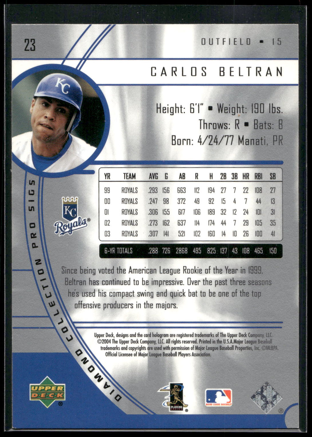2008 Upper Deck Premier #15 Carlos Beltran Blue #/15