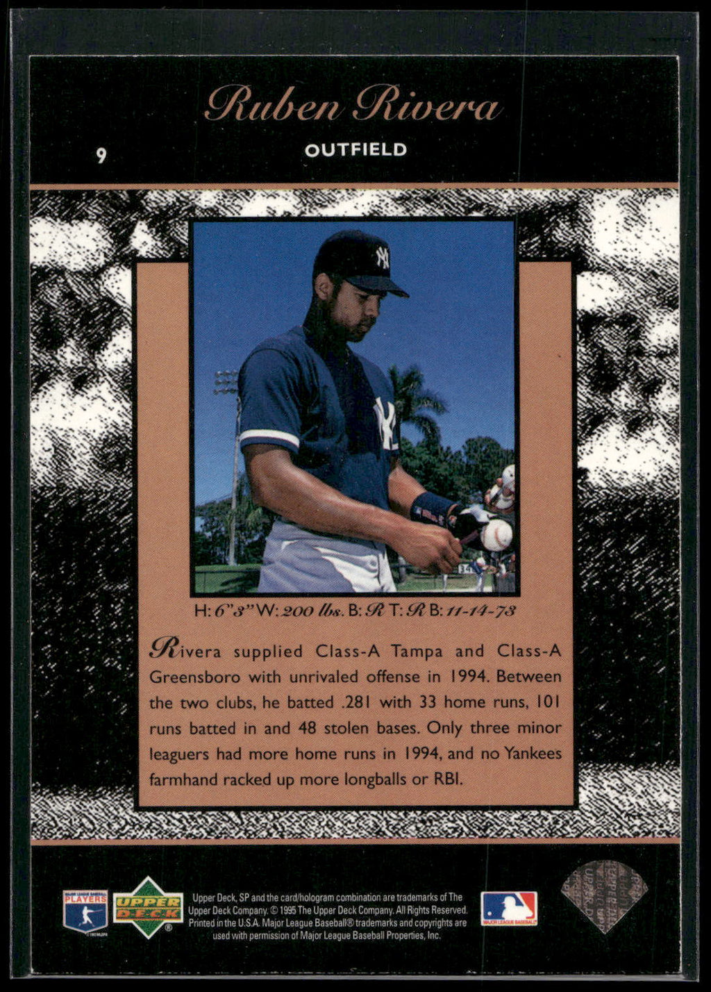 1995 SP Championship #9 Ruben Rivera