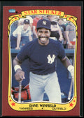 1986 Fleer Star Stickers #130 Dave Winfield