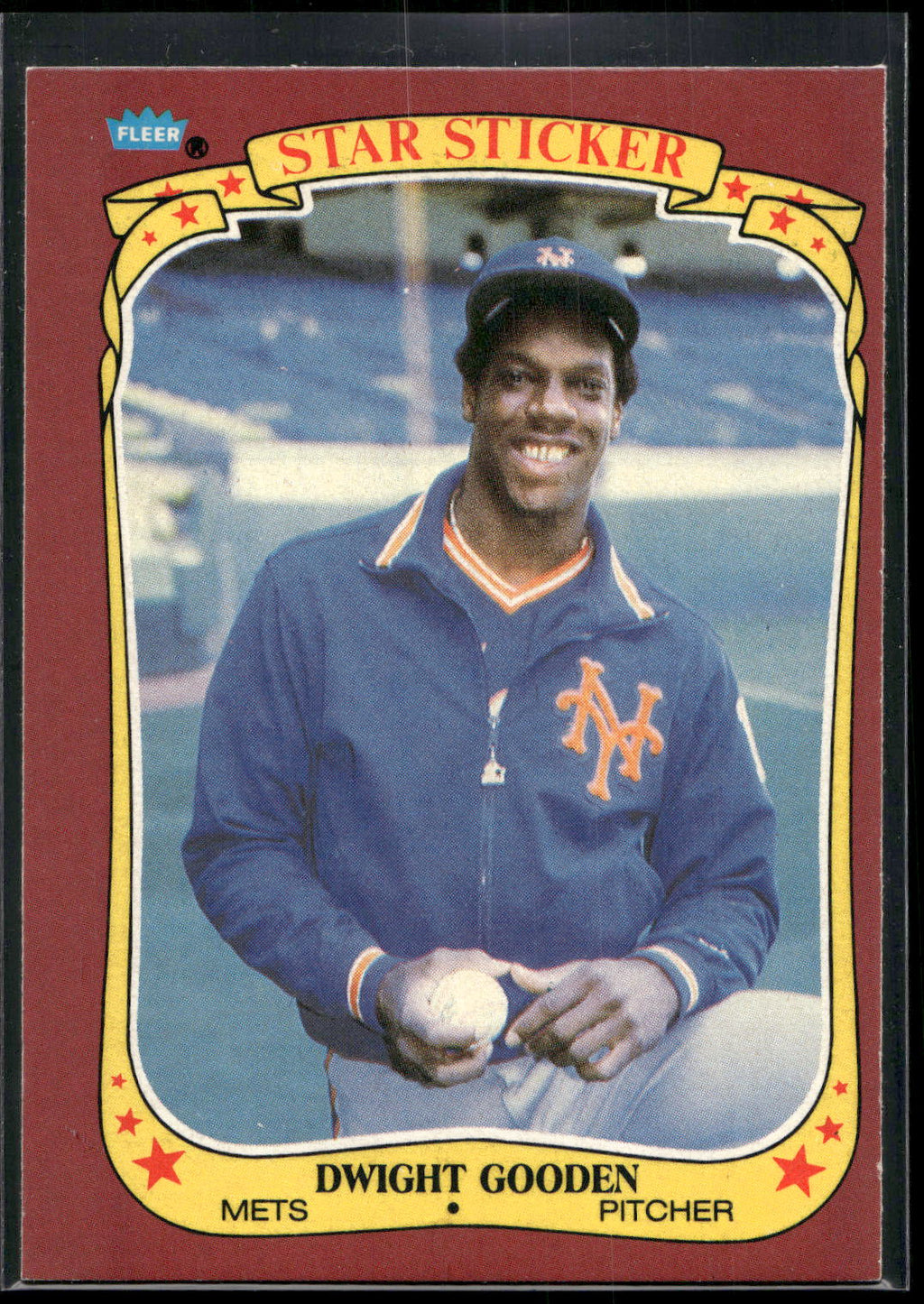 1986 Fleer Star Stickers #46 Dwight Gooden