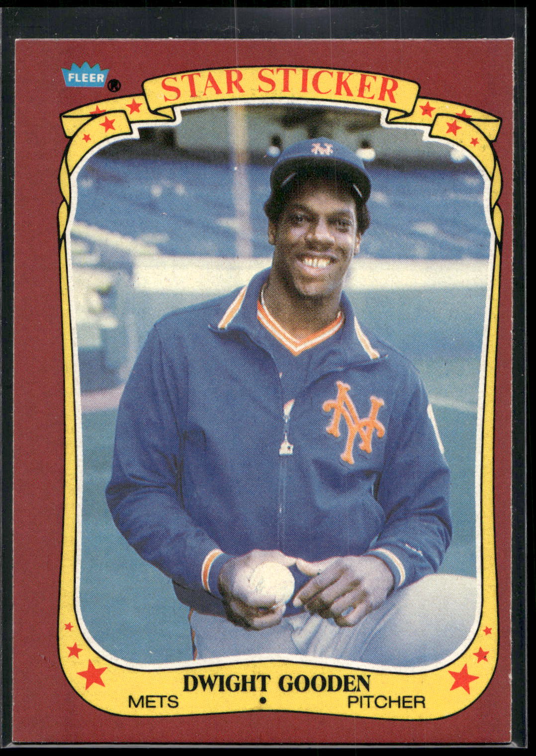 1986 Fleer Star Stickers #46 Dwight Gooden