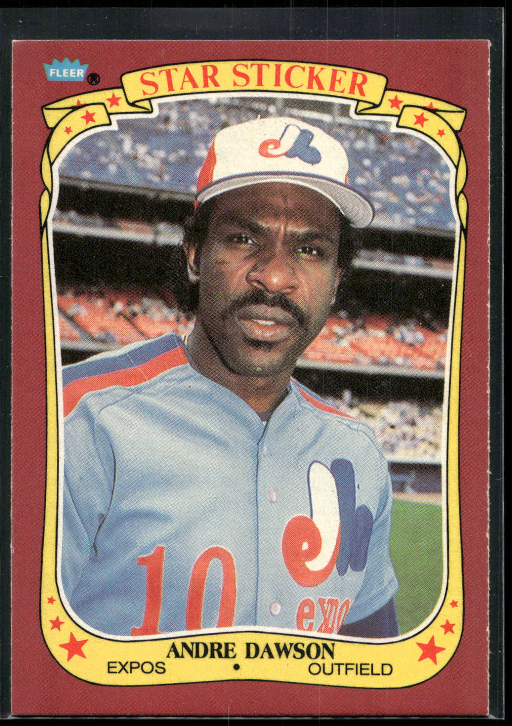 1986 Fleer Star Stickers #32 Andre Dawson